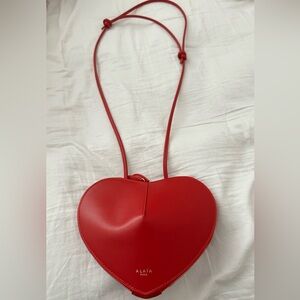 Red Heart-Shaped Women's Bag